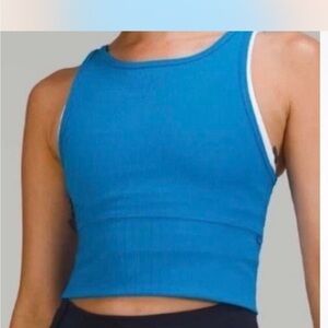 lululemon athletica Vibrant Blue Crop Top
